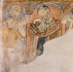 Fresko, Abtei Novacella, Brixen, Trentino-Südtirol, Italien